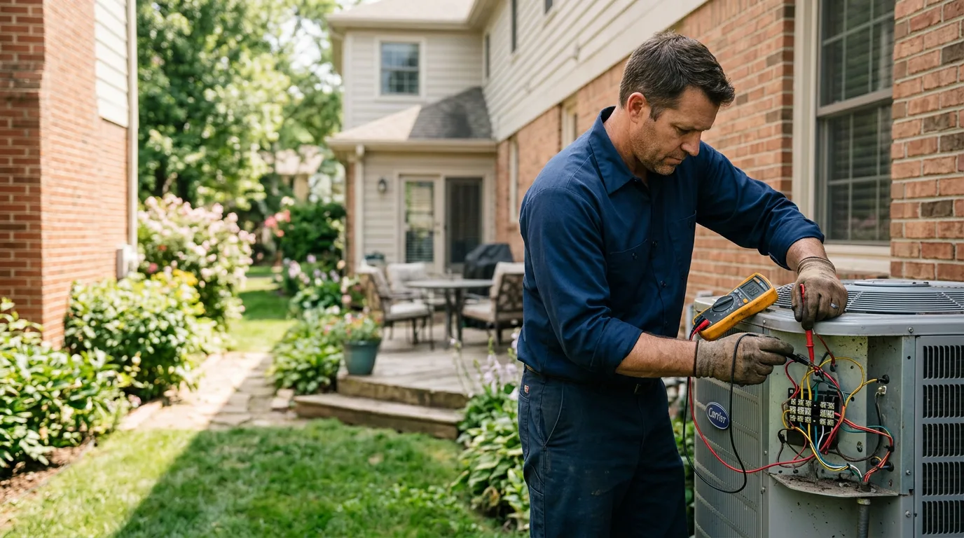 HVAC technician working near Cullom, IL
